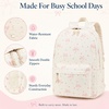 image:imageBluboon School Backpack for Teen Girls Women Laptop Backpack College Bookbags Middle School Travel Work Commuter Back Pack Khaki WhitePink Coquette 219