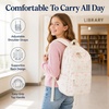 image:imageBluboon School Backpack for Teen Girls Women Laptop Backpack College Bookbags Middle School Travel Work Commuter Back Pack Khaki WhitePink Coquette 219