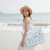 image:imageBluboon Waterproof Beach Tote Pool Bags for Women Ladies Extra Large Carry On Bag With Wet Compartment for Weekender Travel157blue