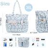 image:imageBluboon Waterproof Beach Tote Pool Bags for Women Ladies Extra Large Carry On Bag With Wet Compartment for Weekender Travel157blue