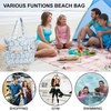 image:imageBluboon Waterproof Beach Tote Pool Bags for Women Ladies Extra Large Carry On Bag With Wet Compartment for Weekender Travel157blue