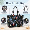 image:imageBluboon Waterproof Beach Tote Pool Bags for Women Ladies Extra Large Carry On Bag With Wet Compartment for Weekender TravelBlack Butterflyfloral