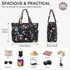 image:imageBluboon Waterproof Beach Tote Pool Bags for Women Ladies Extra Large Carry On Bag With Wet Compartment for Weekender TravelBlack Butterflyfloral