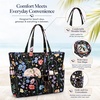 image:imageBluboon Waterproof Beach Tote Pool Bags for Women Ladies Extra Large Carry On Bag With Wet Compartment for Weekender TravelBlack Butterflyfloral