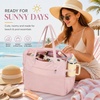 image:imageBluboon Waterproof Beach Tote Pool Bags for Women Ladies Extra Large Carry On Bag With Wet Compartment for Weekender TravelCoral Pink