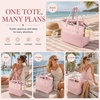 image:imageBluboon Waterproof Beach Tote Pool Bags for Women Ladies Extra Large Carry On Bag With Wet Compartment for Weekender TravelCoral Pink