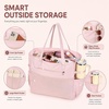image:imageBluboon Waterproof Beach Tote Pool Bags for Women Ladies Extra Large Carry On Bag With Wet Compartment for Weekender TravelCoral Pink