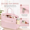 image:imageBluboon Waterproof Beach Tote Pool Bags for Women Ladies Extra Large Carry On Bag With Wet Compartment for Weekender TravelCoral Pink