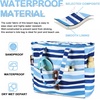 image:imageBluboon Waterproof Beach Tote Pool Bags for Women Ladies Extra Large Carry On Bag With Wet Compartment for Weekender TravelIrregular Blue Stripes
