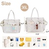 image:imageBluboon Waterproof Beach Tote Pool Bags for Women Ladies Extra Large Carry On Bag With Wet Compartment for Weekender TravelKhaki White Striped
