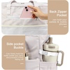 image:imageBluboon Waterproof Beach Tote Pool Bags for Women Ladies Extra Large Carry On Bag With Wet Compartment for Weekender TravelKhaki White Striped