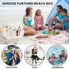 image:imageBluboon Waterproof Beach Tote Pool Bags for Women Ladies Extra Large Carry On Bag With Wet Compartment for Weekender TravelLight Brown Checkered