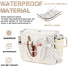 image:imageBluboon Waterproof Beach Tote Pool Bags for Women Ladies Extra Large Carry On Bag With Wet Compartment for Weekender TravelLight Brown Checkered