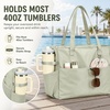 image:imageBluboon Waterproof Beach Tote Pool Bags for Women Ladies Extra Large Carry On Bag With Wet Compartment for Weekender TravelLime Green