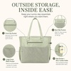image:imageBluboon Waterproof Beach Tote Pool Bags for Women Ladies Extra Large Carry On Bag With Wet Compartment for Weekender TravelLime Green