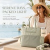 image:imageBluboon Waterproof Beach Tote Pool Bags for Women Ladies Extra Large Carry On Bag With Wet Compartment for Weekender TravelLime Green