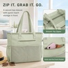 image:imageBluboon Waterproof Beach Tote Pool Bags for Women Ladies Extra Large Carry On Bag With Wet Compartment for Weekender TravelLime Green