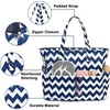 image:imageBluboon Waterproof Beach Tote Pool Bags for Women Ladies Extra Large Carry On Bag With Wet Compartment for Weekender TravelNavy Blue