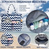 image:imageBluboon Waterproof Beach Tote Pool Bags for Women Ladies Extra Large Carry On Bag With Wet Compartment for Weekender TravelNavy Blue