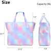 image:imageBluboon Waterproof Beach Tote Pool Bags for Women Ladies Extra Large Carry On Bag With Wet Compartment for Weekender TravelRainbow