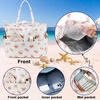 image:imageBluboon Waterproof Beach Tote Pool Bags for Women Ladies Extra Large Carry On Bag With Wet Compartment for Weekender TravelRed Strawberry  White Floral