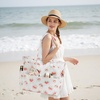 image:imageBluboon Waterproof Beach Tote Pool Bags for Women Ladies Extra Large Carry On Bag With Wet Compartment for Weekender TravelRed Strawberry  White Floral