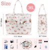 image:imageBluboon Waterproof Beach Tote Pool Bags for Women Ladies Extra Large Carry On Bag With Wet Compartment for Weekender TravelRed Strawberry  White Floral