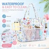 image:imageBluboon Waterproof Beach Tote Pool Bags for Women Ladies Extra Large Carry On Bag With Wet Compartment for Weekender TravelWhite Butterflyfloral