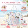 image:imageBluboon Waterproof Beach Tote Pool Bags for Women Ladies Extra Large Carry On Bag With Wet Compartment for Weekender TravelWhite Butterflyfloral