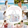 image:imageBluboon Waterproof Beach Tote Pool Bags for Women Ladies Extra Large Carry On Bag With Wet Compartment for Weekender TravelWhite Butterflyfloral