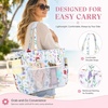 image:imageBluboon Waterproof Beach Tote Pool Bags for Women Ladies Extra Large Carry On Bag With Wet Compartment for Weekender TravelWhite Butterflyfloral
