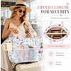 image:imageBluboon Waterproof Beach Tote Pool Bags for Women Ladies Extra Large Carry On Bag With Wet Compartment for Weekender TravelWhite Butterflyfloral