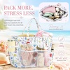 image:imageBluboon Waterproof Beach Tote Pool Bags for Women Ladies Extra Large Carry On Bag With Wet Compartment for Weekender TravelWhite Butterflyfloral