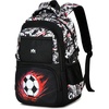image:imageBluboon Cute Backpack for Girls Kawaii School Backpack with Bowknot amp Pom WideOpen Design Lightweight Kids Backpack with Compartments Aesthetic Bookbag for Elementary Middle SchoolBlack White and Red Graffiti