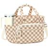 Corduroy Brown White checkered-XL