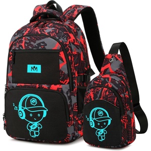 image:imageBluboon Cute Backpack for Girls Kawaii School Backpack with Bowknot amp Pom WideOpen Design Lightweight Kids Backpack with Compartments Aesthetic Bookbag for Elementary Middle SchoolBoyred Doodle 2pcs
