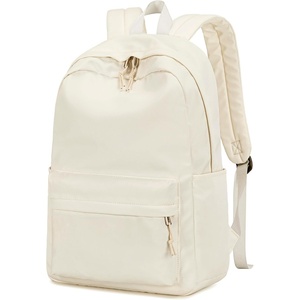 image:imageBluboon School Backpack for Teen Girls Women Laptop Backpack College Bookbags Middle School Travel Work Commuter Back Pack Khaki WhiteA Solid Beige
