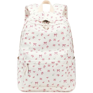 image:imageBluboon School Backpack for Teen Girls Women Laptop Backpack College Bookbags Middle School Travel Work Commuter Back Pack Khaki WhiteBeige Bow Tie