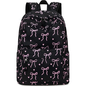 image:imageBluboon School Backpack for Teen Girls Women Laptop Backpack College Bookbags Middle School Travel Work Commuter Back Pack Khaki WhiteBlack Base Pink Bow  Heart